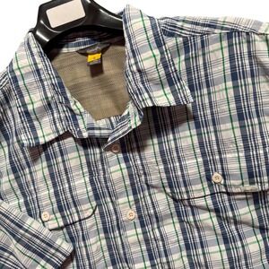 Eddie Bauer Travex Shirt 2XL Mens Plaid Short Sleeve Button Shirt Lightweight